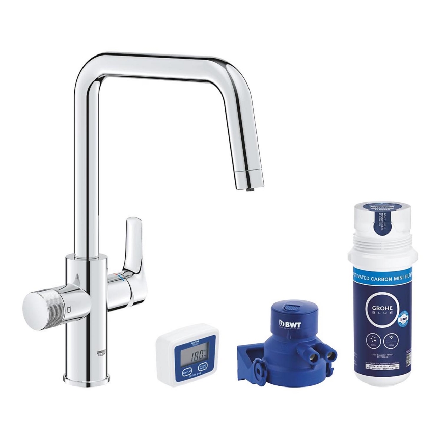 GROHE 30596000 - BLUE PURE kitchen faucet with integrated filtration, polished chrome