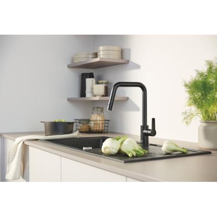 GROHE 306312430 - QUICKFIX START 362 mm Kitchen faucet, Black