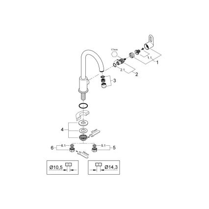 GROHE 31222000 - BAULOOP Kitchen Faucet, Polished Chrome