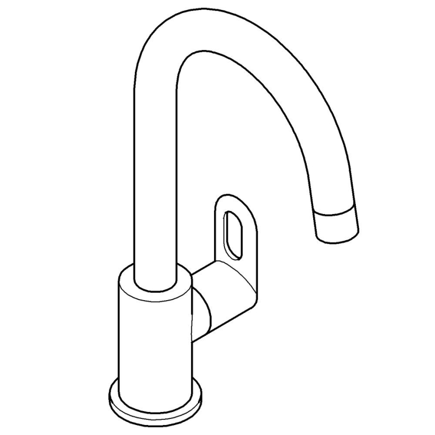 GROHE 31222000 - BAULOOP Kitchen Mixer Tap, Polished Chrome