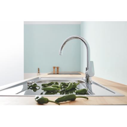 GROHE 31367001 - BAUEDGE 332 mm Kitchen Faucet, Polished Chrome