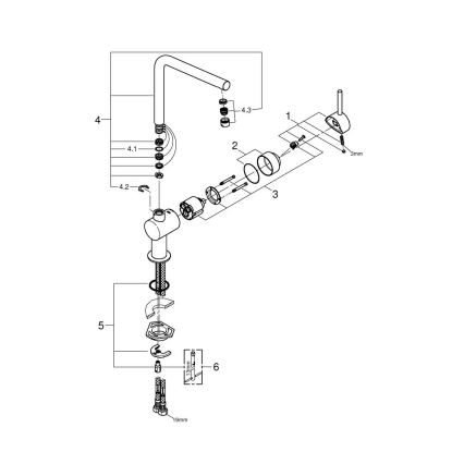 GROHE 31375000 - Kitchen mixer tap A 360 mm, polished chrome