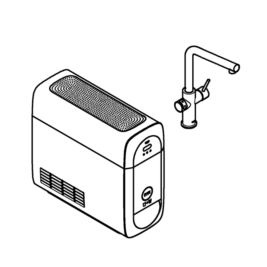 GROHE 31454001 - BLUE HOME Kitchen Faucet with L-Shaped Spout, Polished Chrome