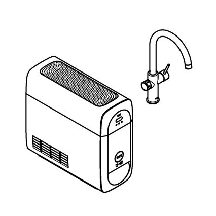 GROHE 31455001 - BLUE HOME Kitchen Faucet, Polished Chrome