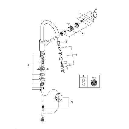 GROHE 31481001 - EUROSMART COSMOPOLITAN Kitchen Faucet, Polished Chrome