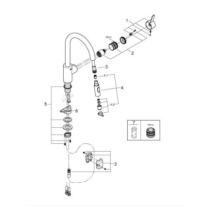 GROHE 31481001 - EUROSMART COSMOPOLITAN Kitchen Faucet, Polished Chrome