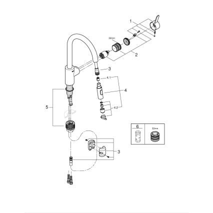 GROHE 31481001 - EUROSMART COSMOPOLITAN Kitchen Faucet, Polished Chrome