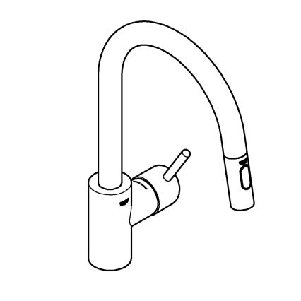 GROHE 31483DC2 - CONCETTO kitchen faucet, stainless steel
