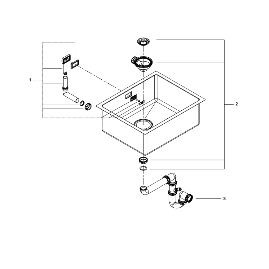 GROHE 31574SD1 - Kitchen Sink K700U 550 x 450 mm Stainless Steel