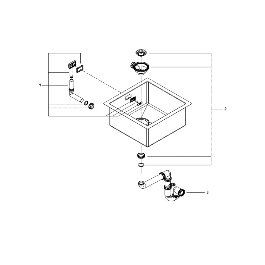 GROHE 31578SD1 - K700 Sink 464 x 464 x 200 Stainless Steel