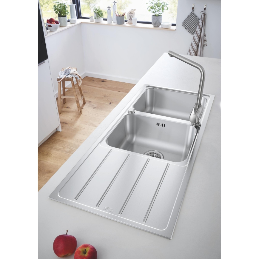 GROHE 31588SD1 - K500 Stainless Steel Sink, 1160 × 500 mm