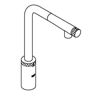 GROHE 31613DC0 - A SmartControl Kitchen Sink Faucet, Stainless Steel