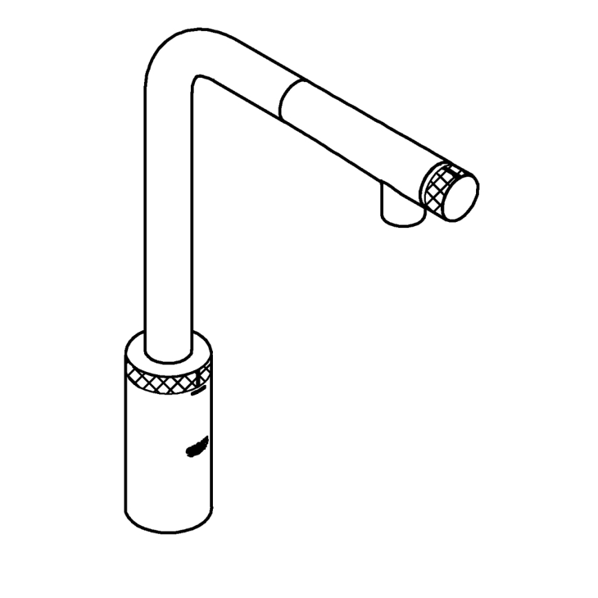 GROHE 31613DC0 - A SmartControl Kitchen Sink Faucet, Stainless Steel