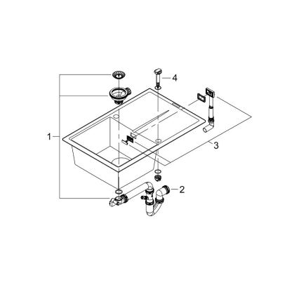 GROHE 31639AP0 - K400 Sink 780 × 500 mm Stone/Black