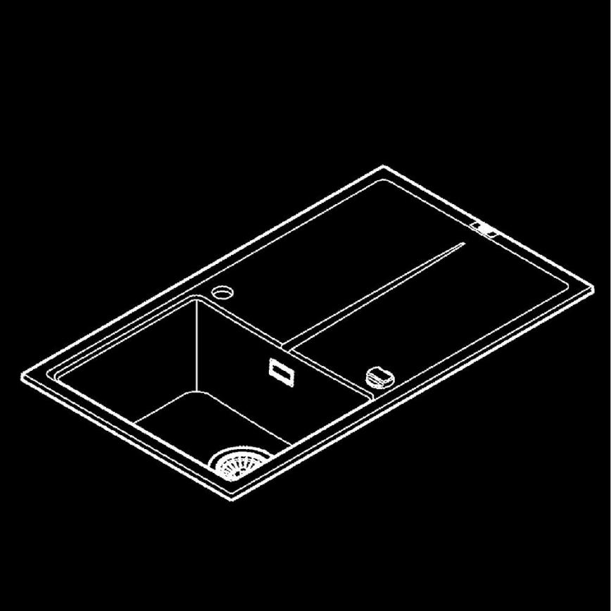 GROHE 31640AP0 - Composite sink K400 860 × 500 mm granite/black