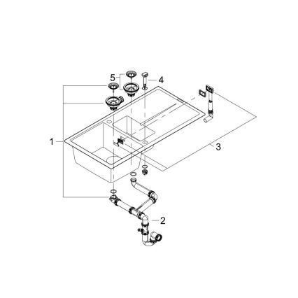 GROHE 31642AP0 - K400 Sink 1000 × 500 mm, Granite/Black