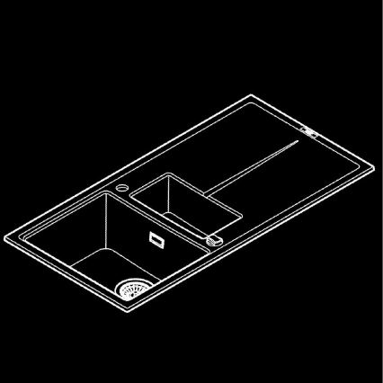 GROHE 31642AP0 - K400 Sink 1000 × 500 mm, Granite/Black