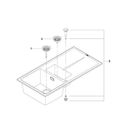 GROHE 31642AP0 - K400 Sink 1000 × 500 mm, Granite/Black