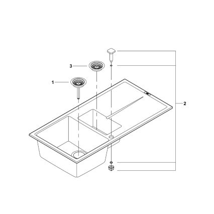 GROHE 31642AP0 - K400 Sink 1000 × 500 mm, Granite/Black