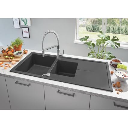 GROHE 31643AP0 - K400 Composite Sink, 1160 × 500 mm, Black