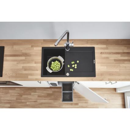 GROHE 31644AP0 - K500 Composite Kitchen Sink 860 × 500 mm, Black