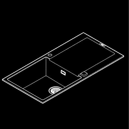 GROHE 31645AP0 - K500 Sink 1000 × 500 mm Stone/Black