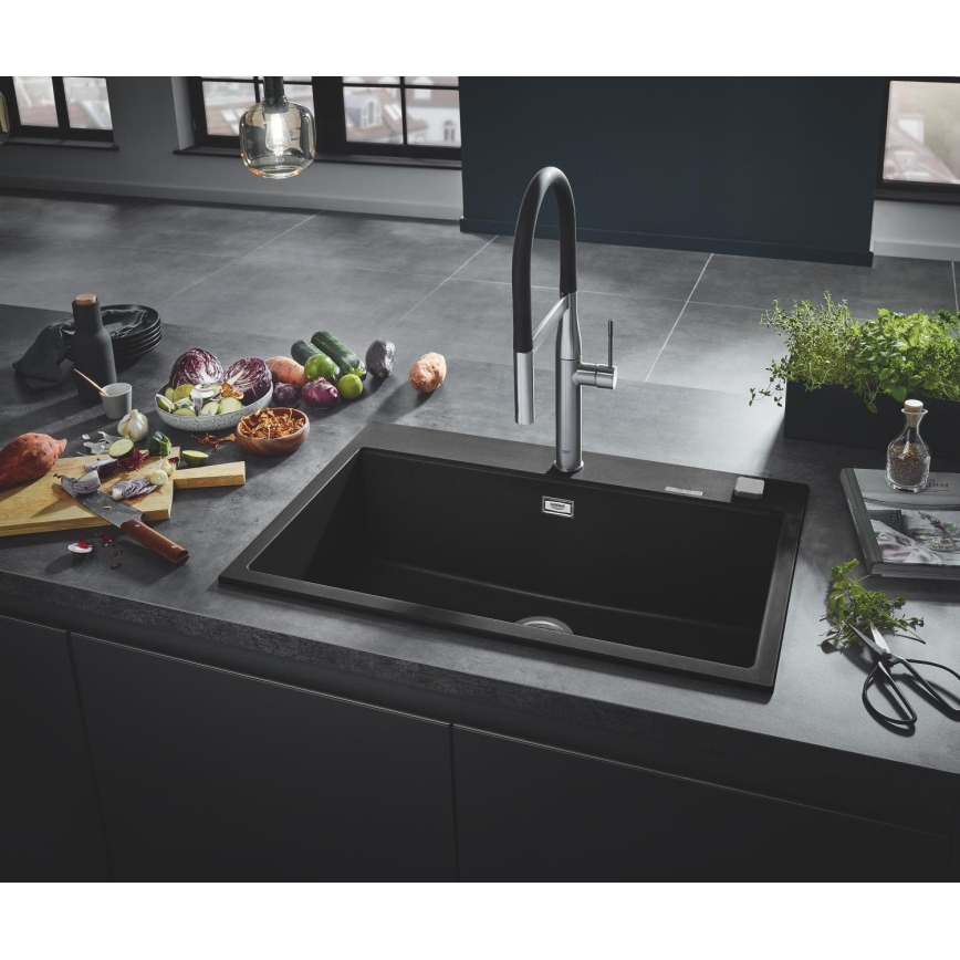 GROHE 31652AP0 - K700 Composite Sink 780 × 510 mm, Granite Black