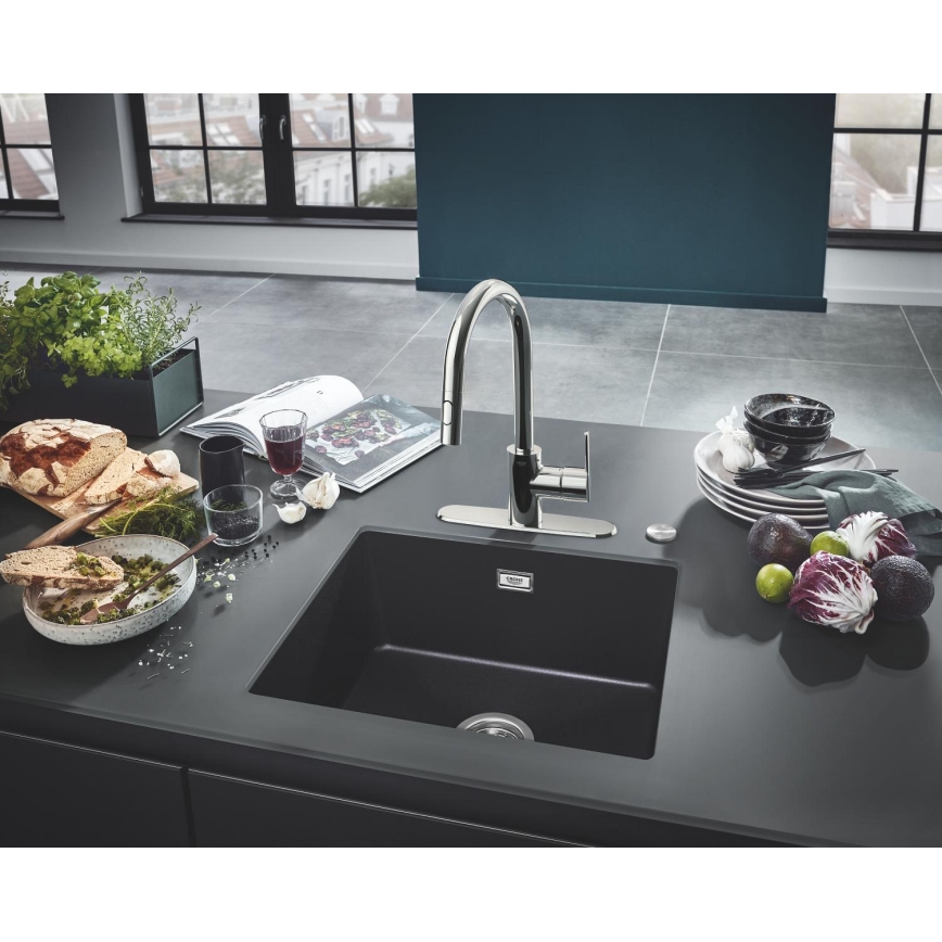 GROHE 31654AP0 - K700U Composite Sink, 533 × 457 mm, Black