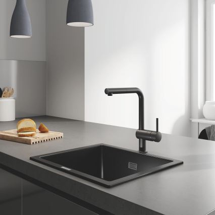 GROHE 31654AP0 - K700U Composite Sink, 533 × 457 mm, Black