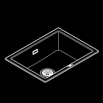 GROHE 31655AP0 - K700U Composite Sink, 610 × 460 mm, Black