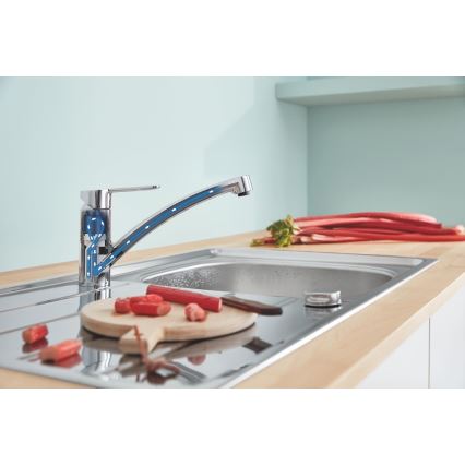 GROHE 31680000 - BAUECO Single-Lever Kitchen Faucet, Polished Chrome