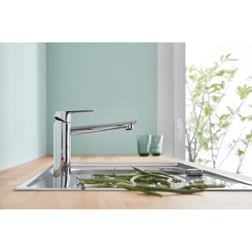 GROHE 31693000 - BAUEDGE 193 mm Kitchen Faucet, Polished Chrome