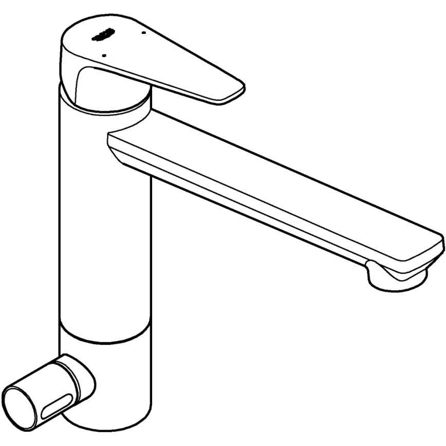 GROHE 31696000 - BAUEDGE Sink Mixer, Polished Chrome