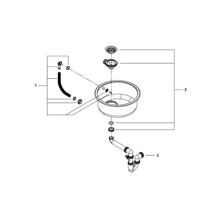 GROHE 31720SD0 - K200 Sink 440 x 440 x 180 mm, Stainless Steel