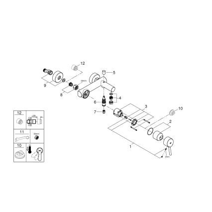 GROHE 32211001 - CONCETTO DN 15 Bath Mixer, Polished Chrome
