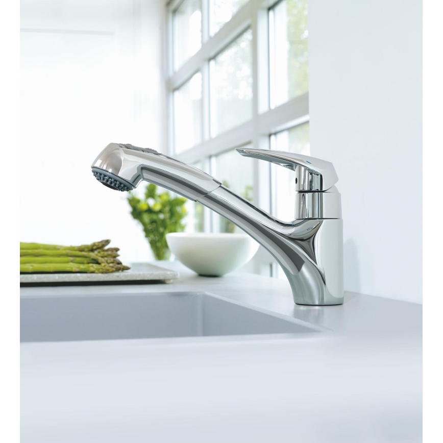 GROHE 32257001 - EURODISC Kitchen Faucet, Polished Chrome