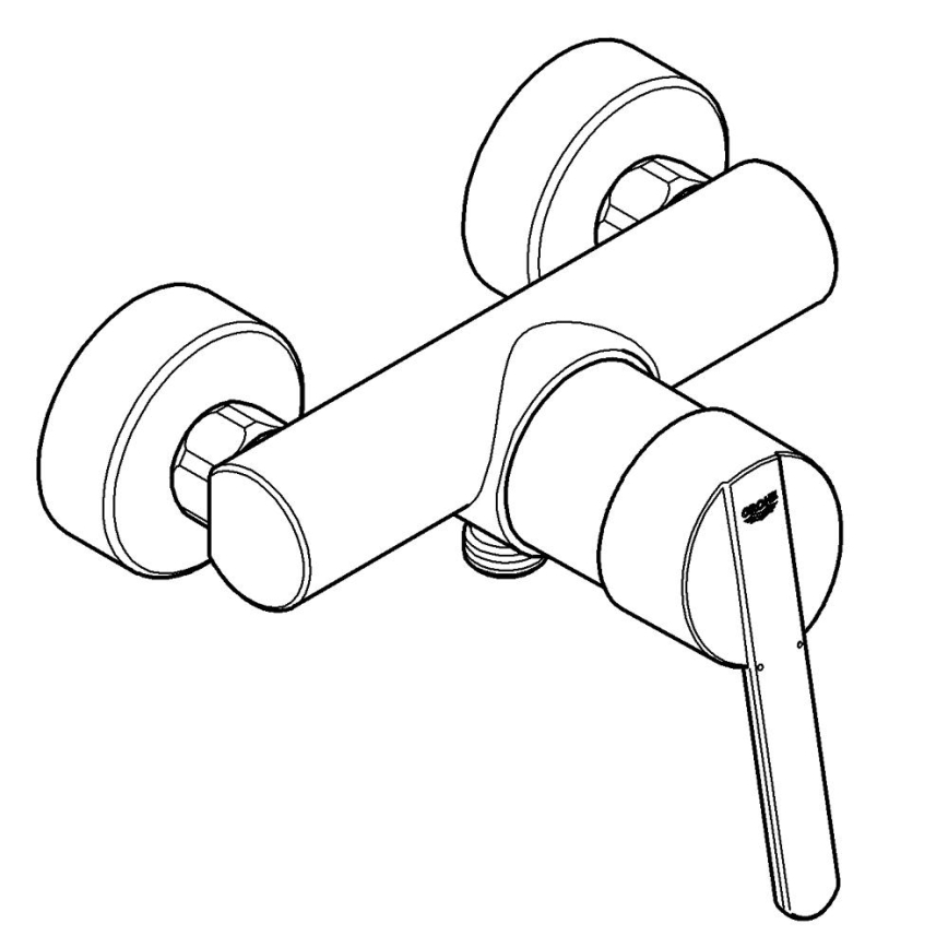 GROHE 32270000 - FEEL Shower Mixer DN 15, Polished Chrome