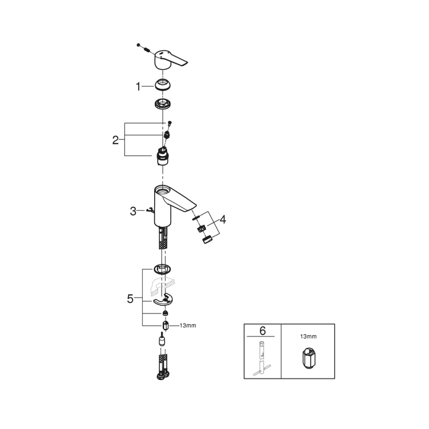 GROHE 32277002 - START Basin Mixer Size S Polished Chrome