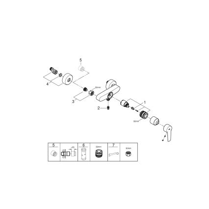 GROHE 322792432 - START Shower Mixer Tap DN 15, Black