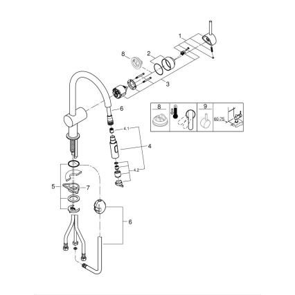 GROHE 32321DC2 - A Stainless Steel Kitchen Faucet