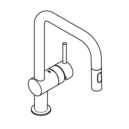 GROHE 32322DL2 - Kitchen sink mixer A, copper