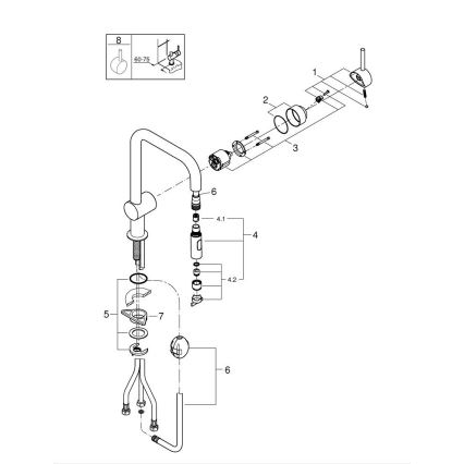 GROHE 32322DL2 - Sink Mixer A, Bronze