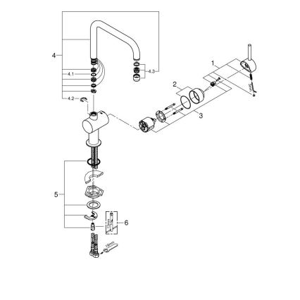 GROHE 32488000 - Sink mixer A, polished chrome
