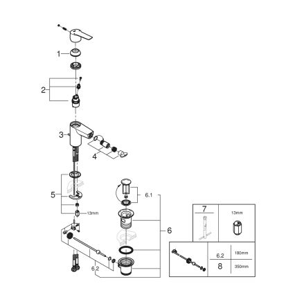 GROHE 32560002 - START Bidet Mixer Size S, Polished Chrome
