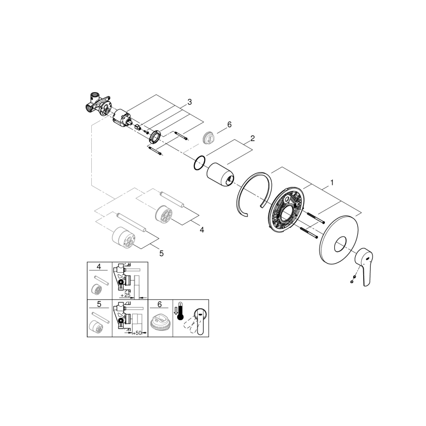GROHE 32590002 - START Shower Mixer, Polished Chrome