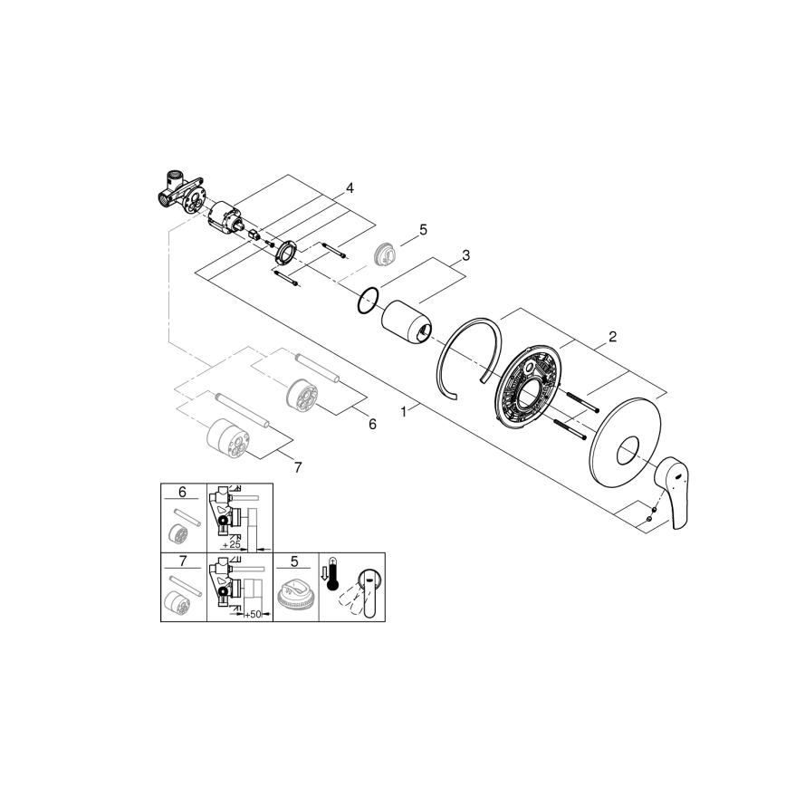 GROHE 32590002 - START Shower Mixer, Polished Chrome