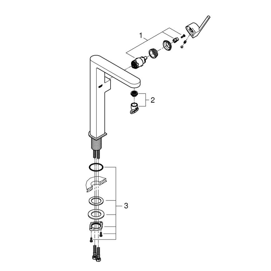 GROHE 32618003 - PLUS XL Basin mixer, Polished chrome