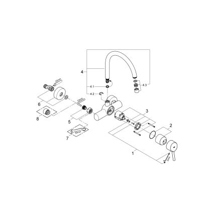GROHE 32667001 - CONCETTO 280 mm Kitchen Sink Mixer, Polished Chrome