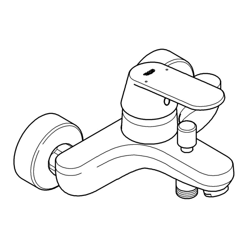 GROHE 32831000 - Bath mixer tap EUROSMART COSMOPOLITAN DN 15 polished chrome