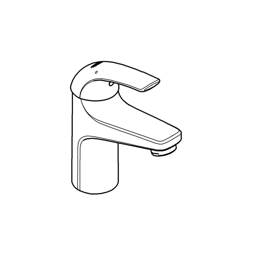 GROHE 32848000 - BAUCURVE basin mixer, polished chrome